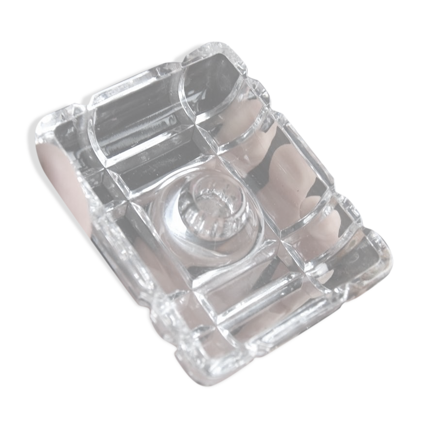 Moulded glass candle holder