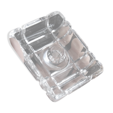 Moulded glass candle holder