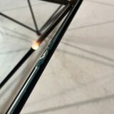 Alanda-style glass and steel coffee table from 1990.