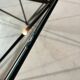 Table basse verre et acier type Alanda 1990