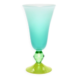 High Footed Vase in Soft Blue