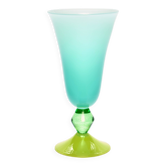 High Footed Vase in Soft Blue