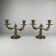 Pair of gilt brass candlesticks with two arms – Louis XV Rococo style