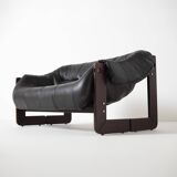 Percival Lafer loveseat Mp-97 in leather, Brazil, 1970s
