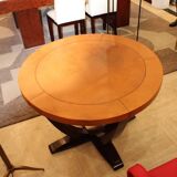 Table art déco en palissandre et cuir France vers 1930