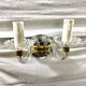 Pair of glass and crystal sconces
