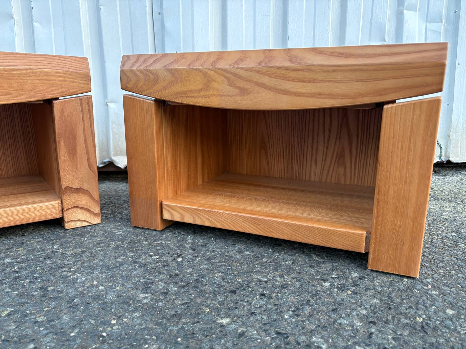 Pair of vintage wooden bedside tables – 1970s/80s