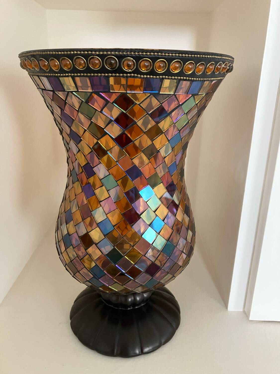 Vase en verre mosaïque