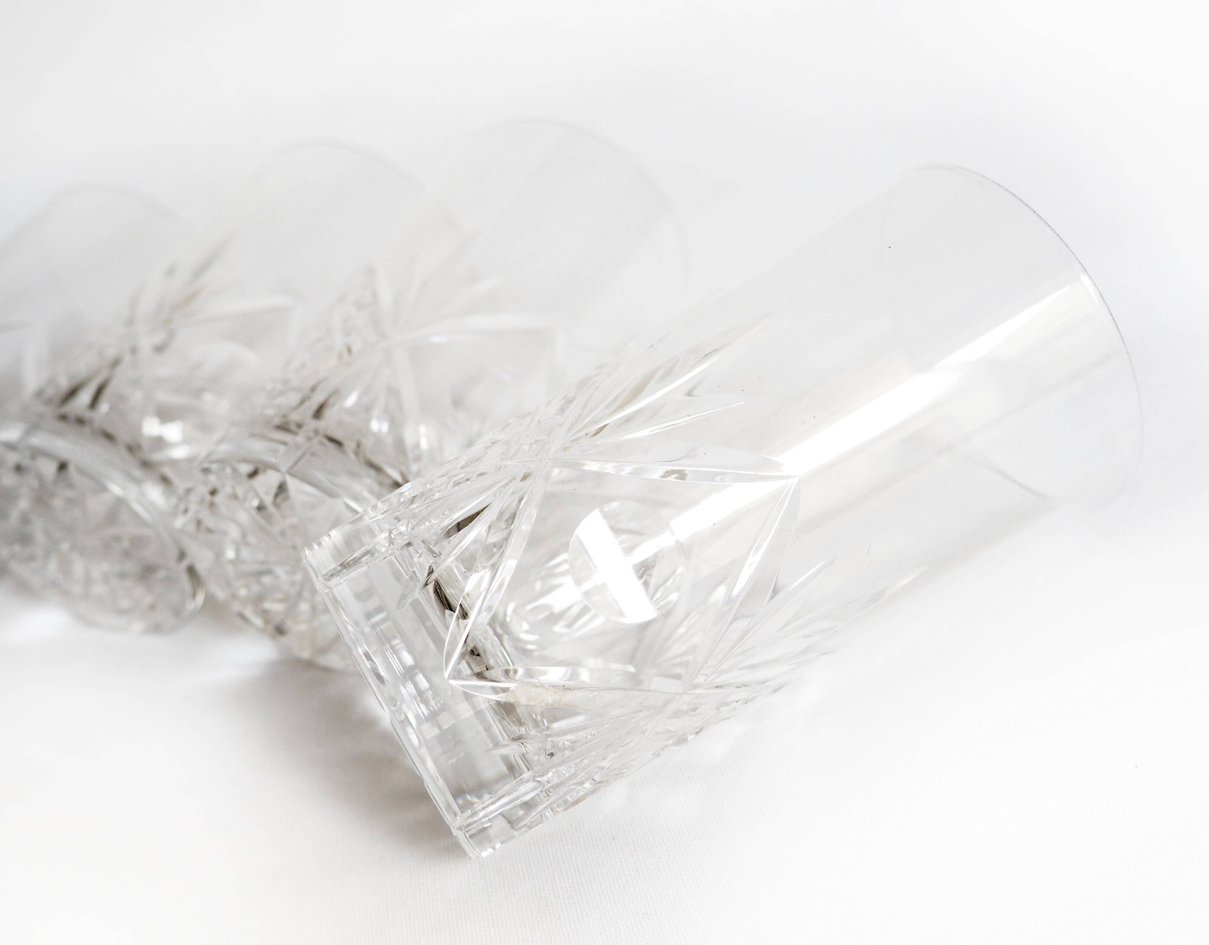 4 verres à whisky en cristal