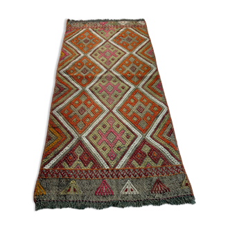 Vintage turkish kilim rug 94x40 cm