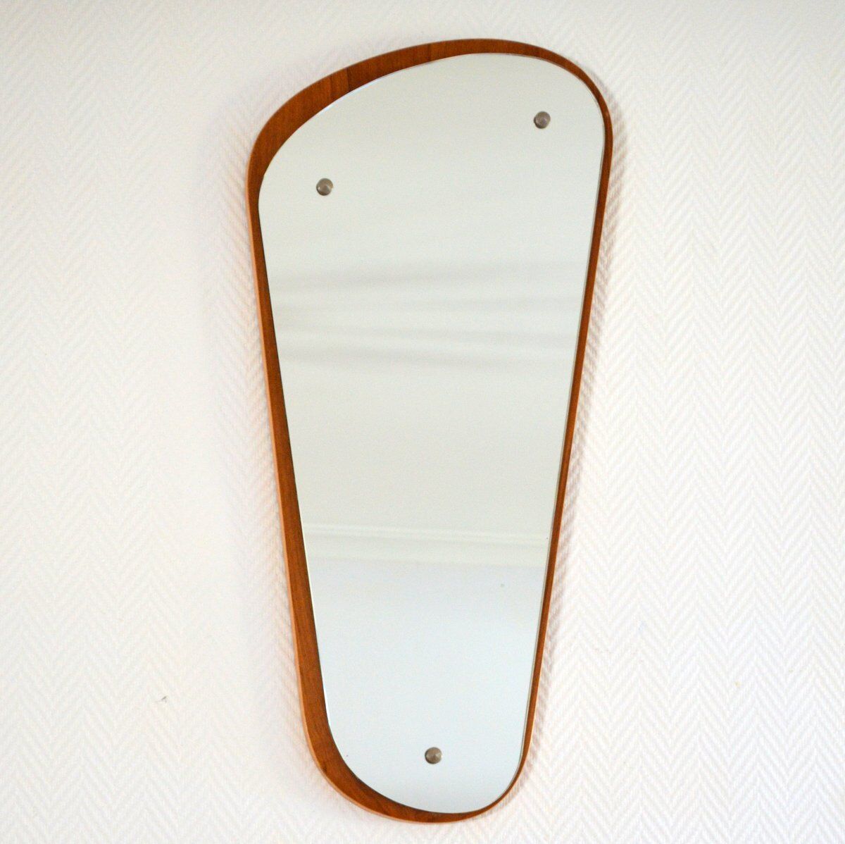 Scandinavian mirror shape free 1960 - 38x81cm