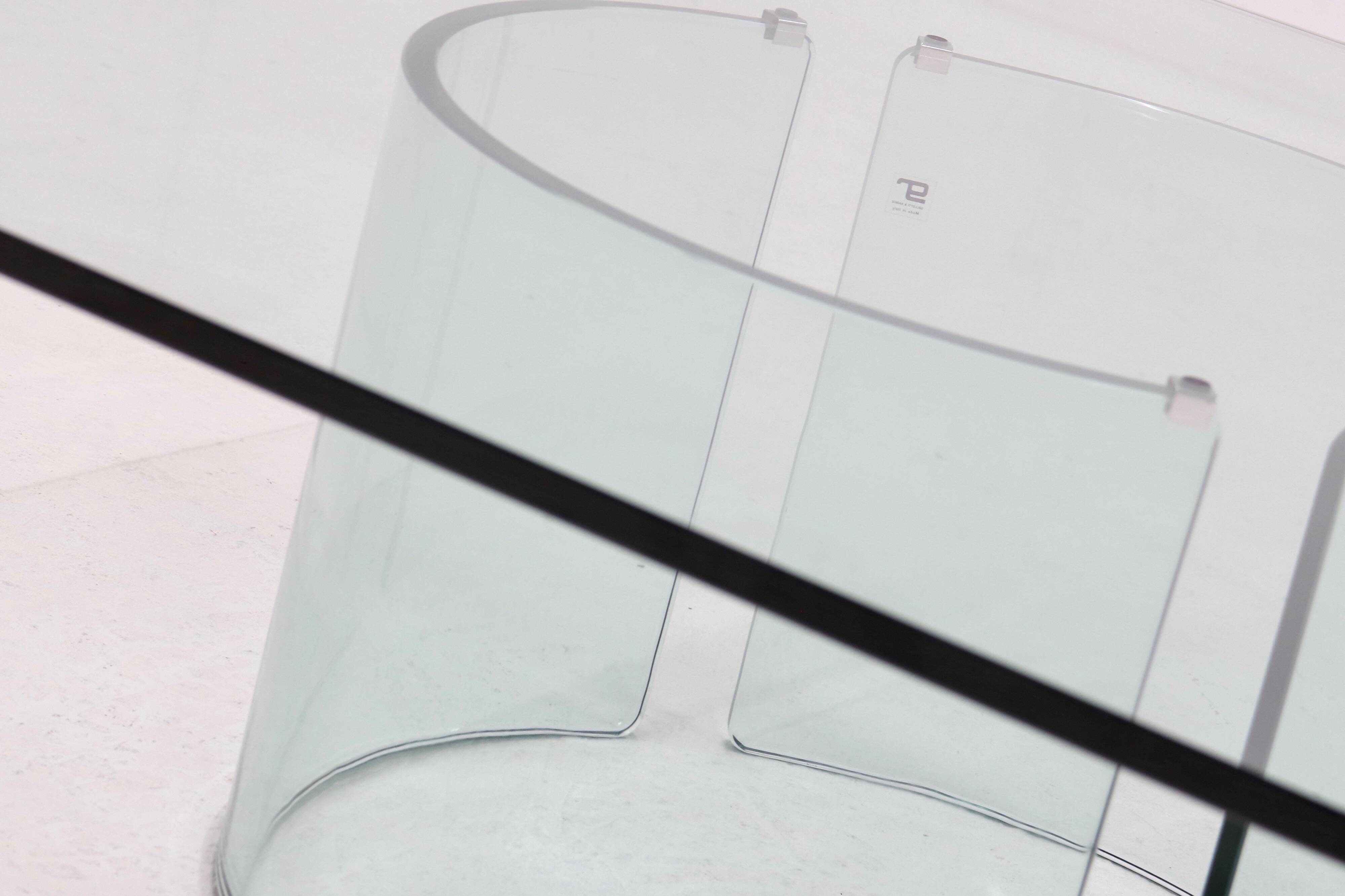 Italian Modern Glass Coffee Table by Gallotti & Radice 1970s