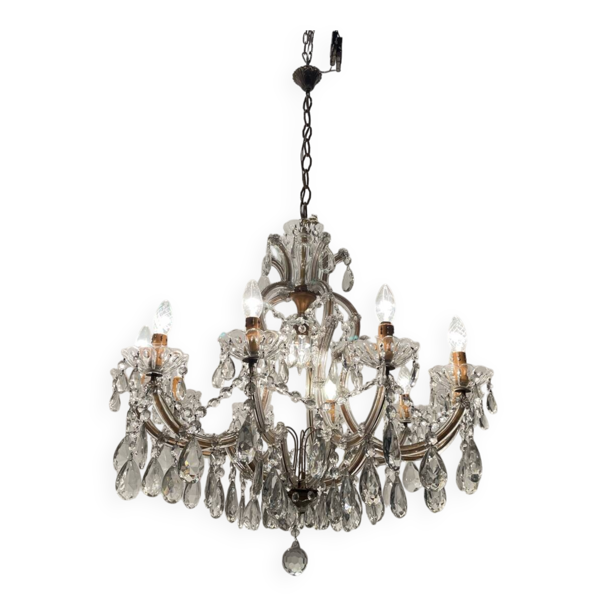 Large Crystal Maria Teresa Chandelier 1950's