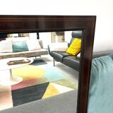 Art Deco rosewood and brass mirror