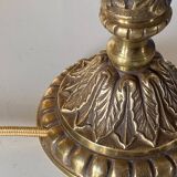 Bronze lamp, 2 M new fabric cable, lampshade