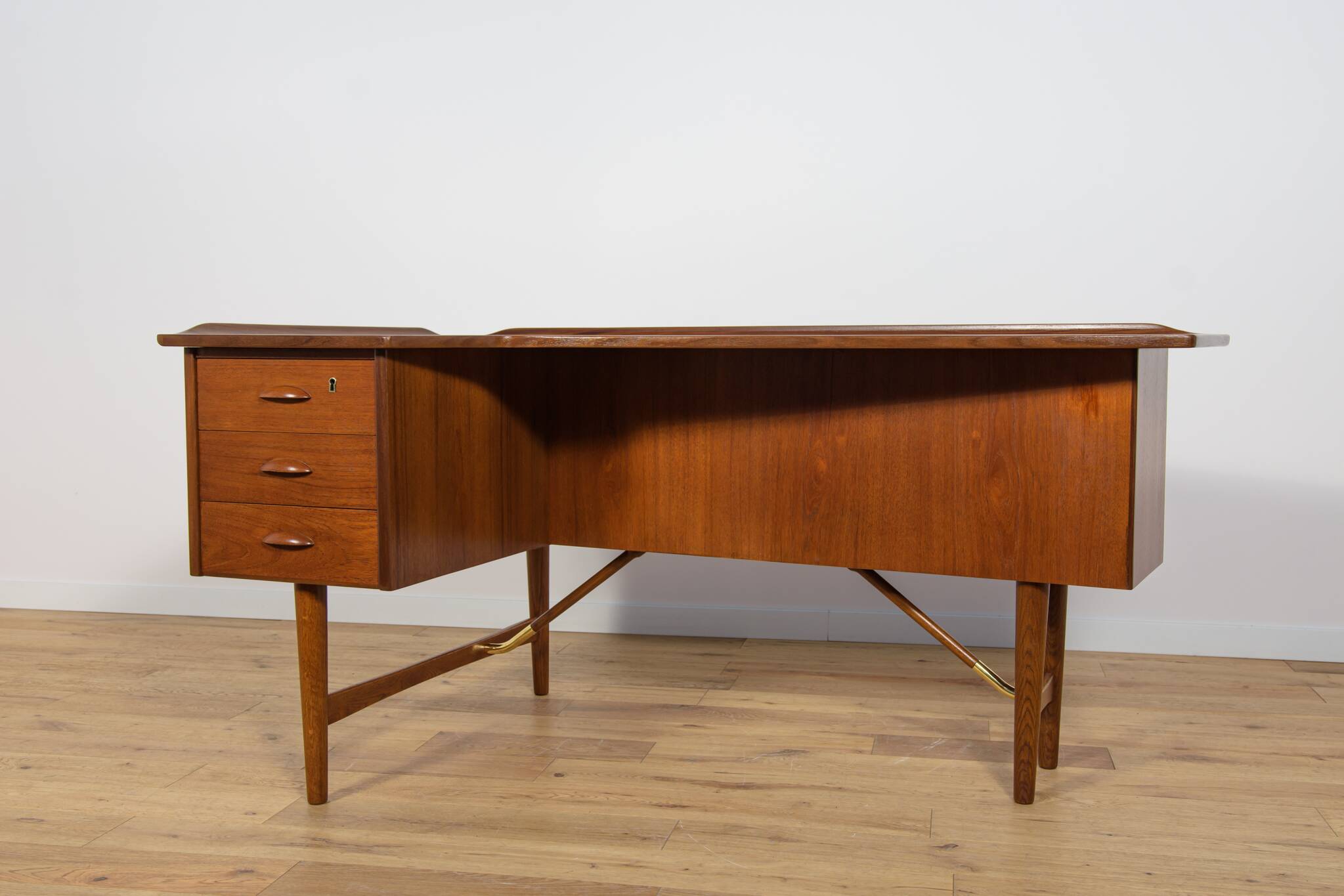 Mid Century Boomerang Teak Desk by Peter Løvig Nielsen, Denmark, 1970s