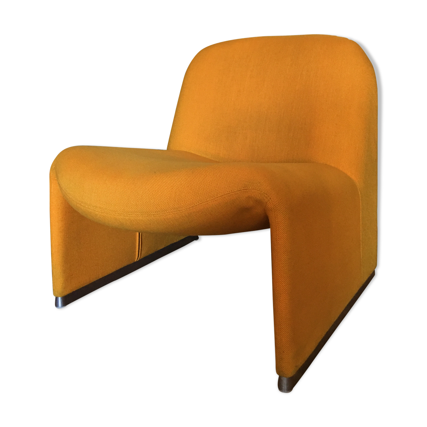 Giancarlo Piretti's Alky armchair for Castelli, 1970s orange-yellow