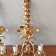 Pair of vintage 70s wall lights in gold metal