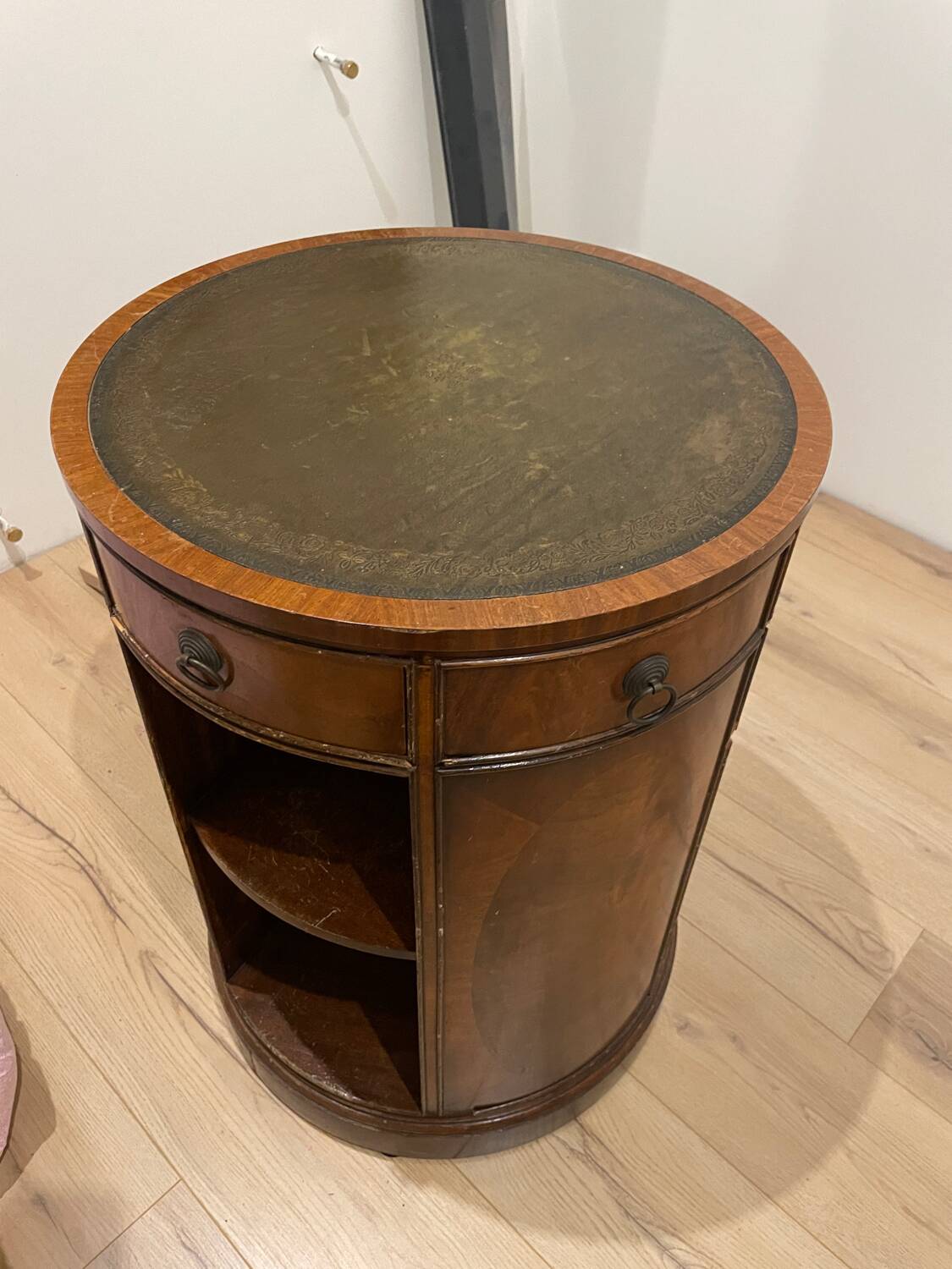 Swivel English bookcase