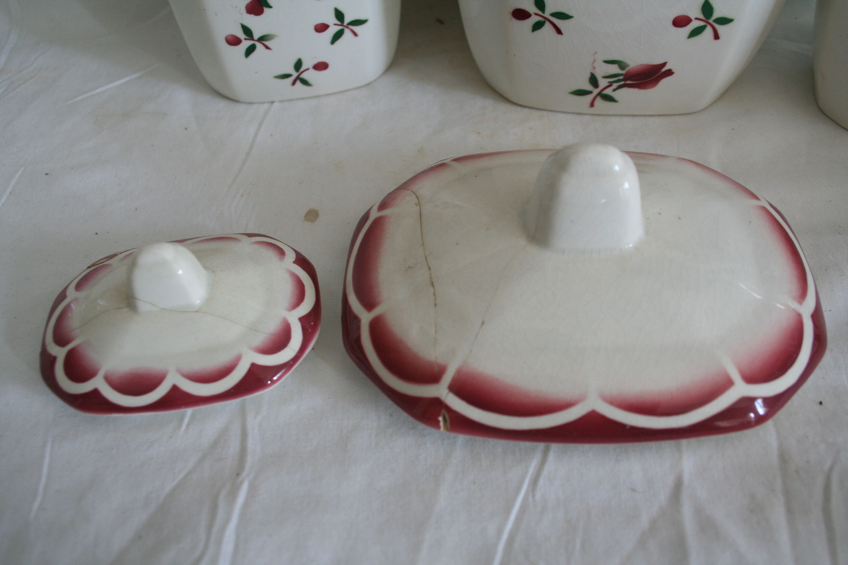 Sarreguemines spice pots