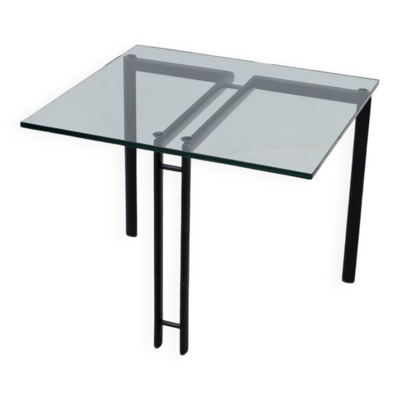 Table d’appoint de catellan italia en métal et verre, 1980