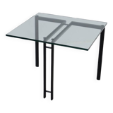 Catellan italia side table in metal and glass, 1980