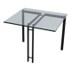 Table d’appoint de catellan italia en métal et verre, 1980