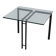 Table d’appoint de catellan italia en métal et verre, 1980