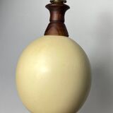 Wooden and ostrich egg lamp base