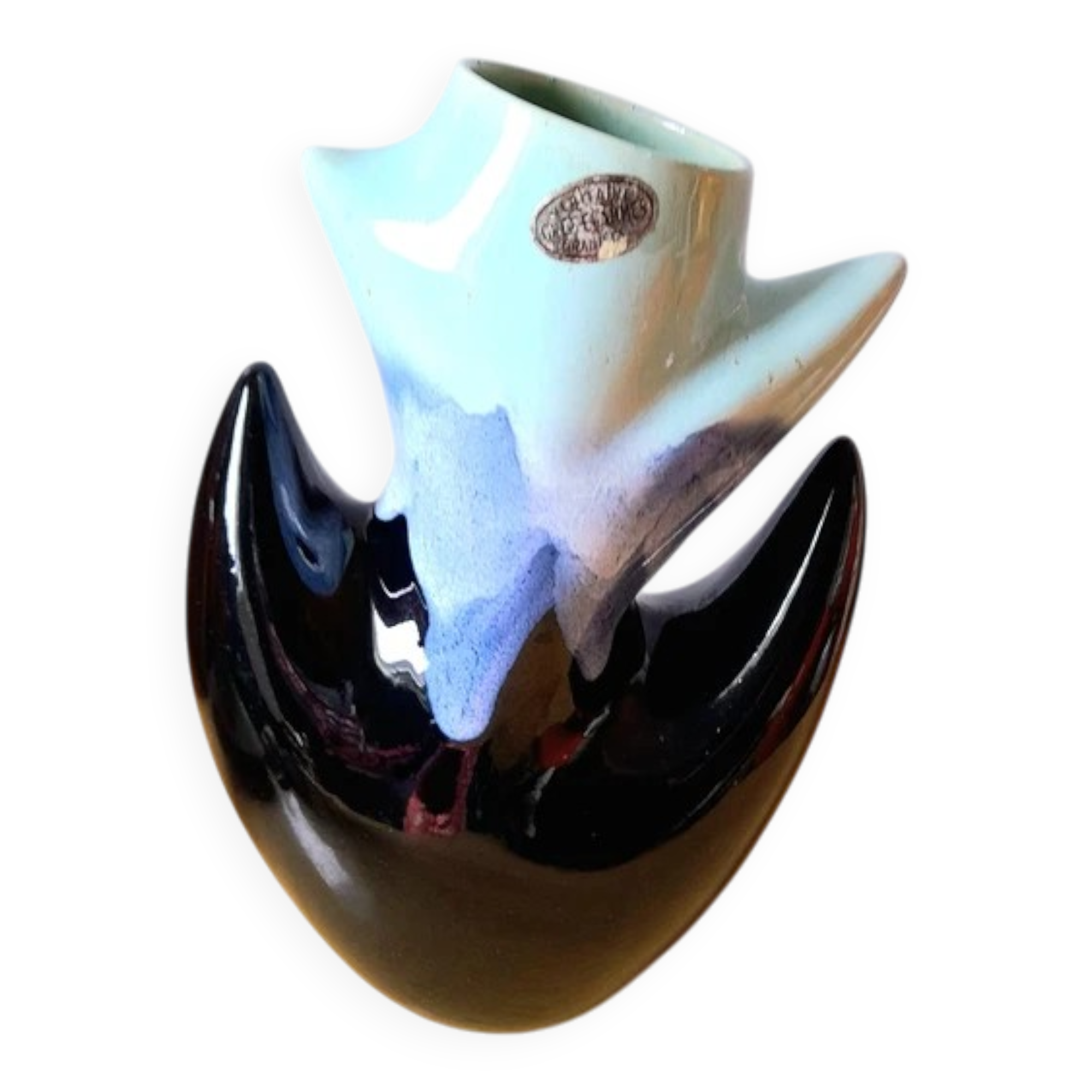 Flamed stoneware vase 1960