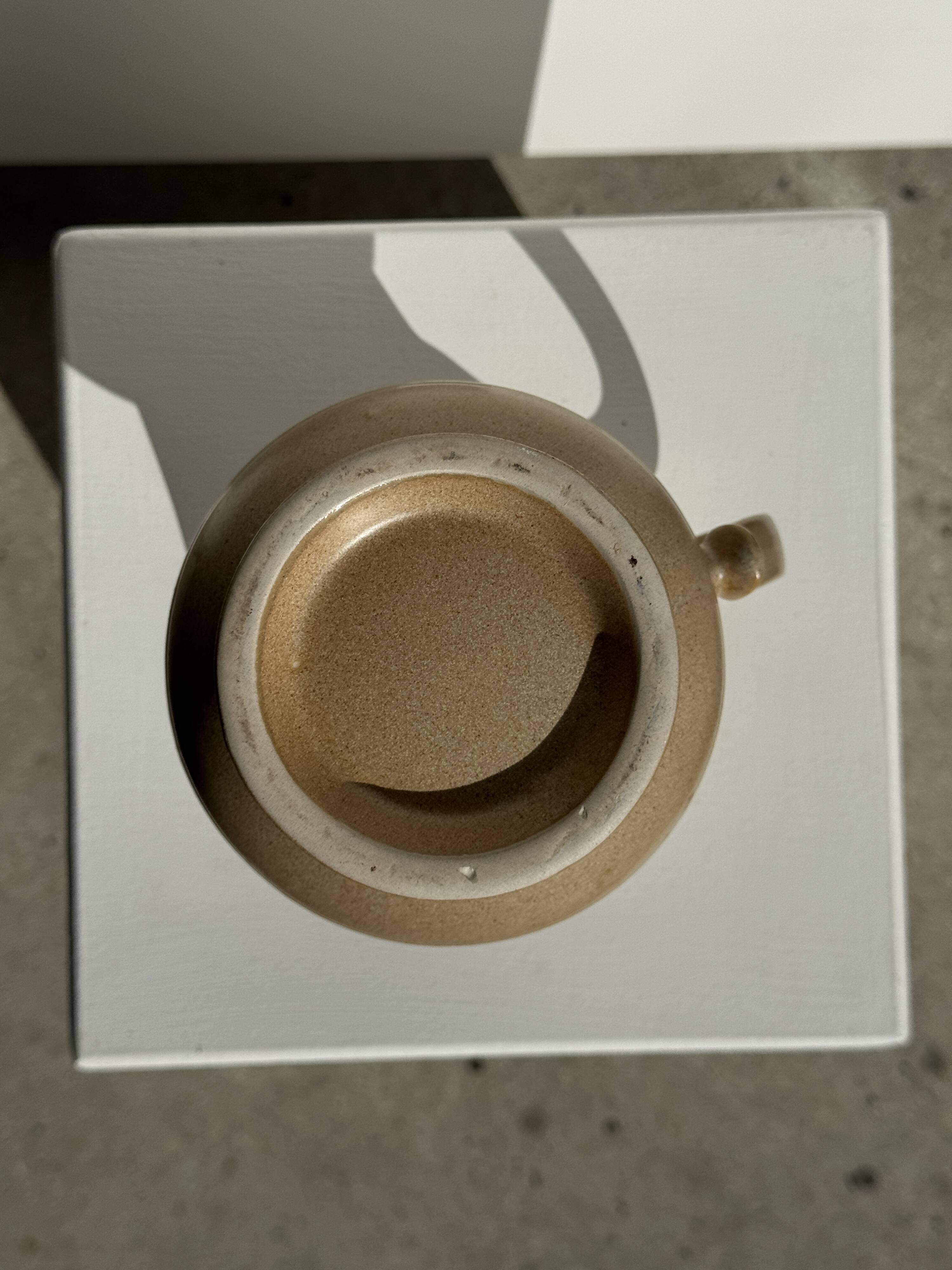 Vintage stoneware round carafe