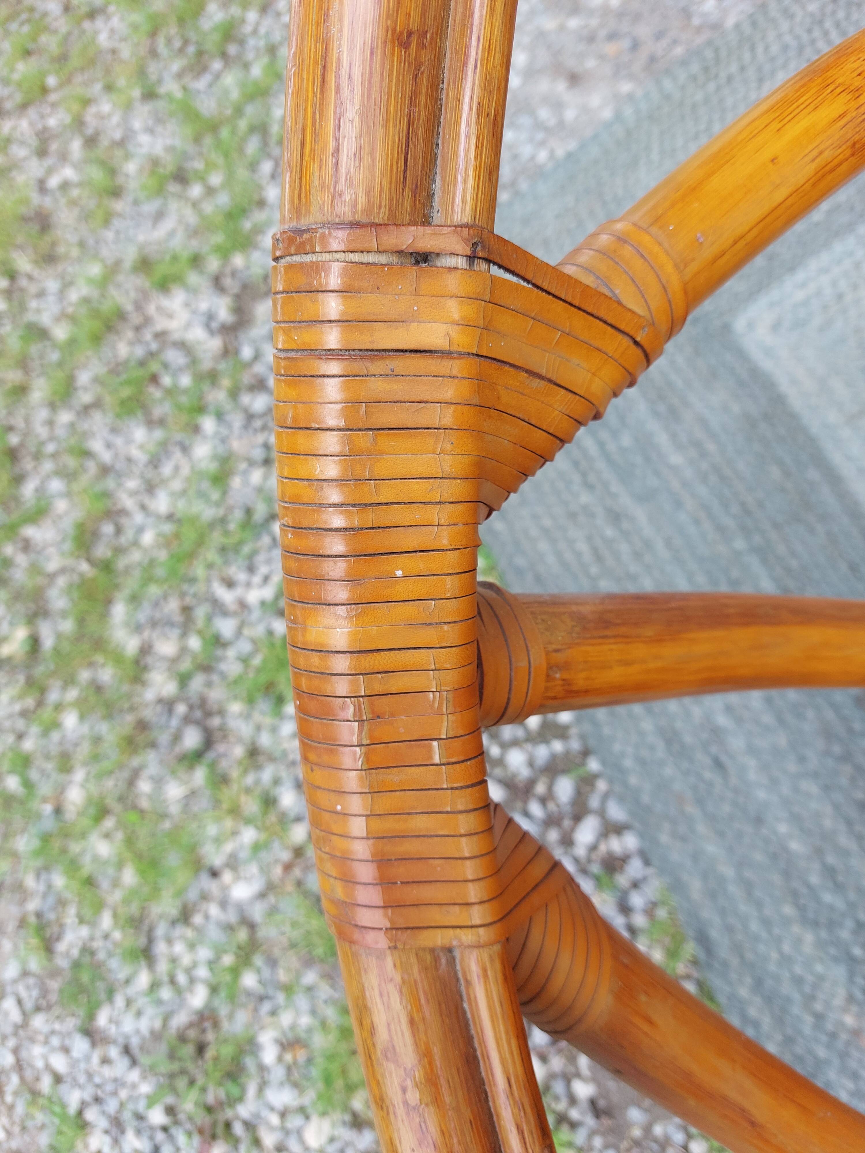 bamboo wood, rattan, vintage sofa