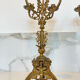 Pair of church candelabra - 19th century - in bronze and brass, 5 lights / c