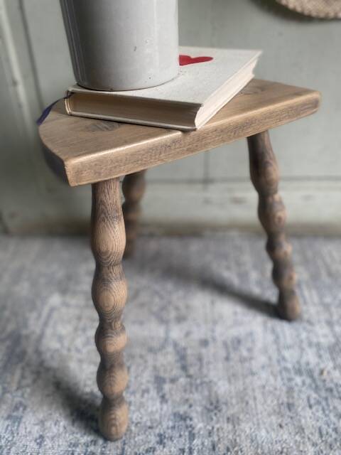 Small solid wood stool