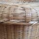 Wicker basket with lid