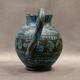 Blue ceramic pitcher with frieze by Jérôme Massier – Vallauris