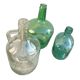 3 dame jeanne bouteille collection vert vintage