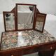 Dressing table art deco in mahogany mirror triptych