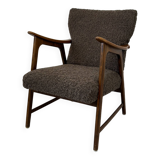 Danish teak & curly armchair
