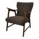 Danish armchair in teak & boucle fabric