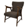 Danish armchair in teak & boucle fabric