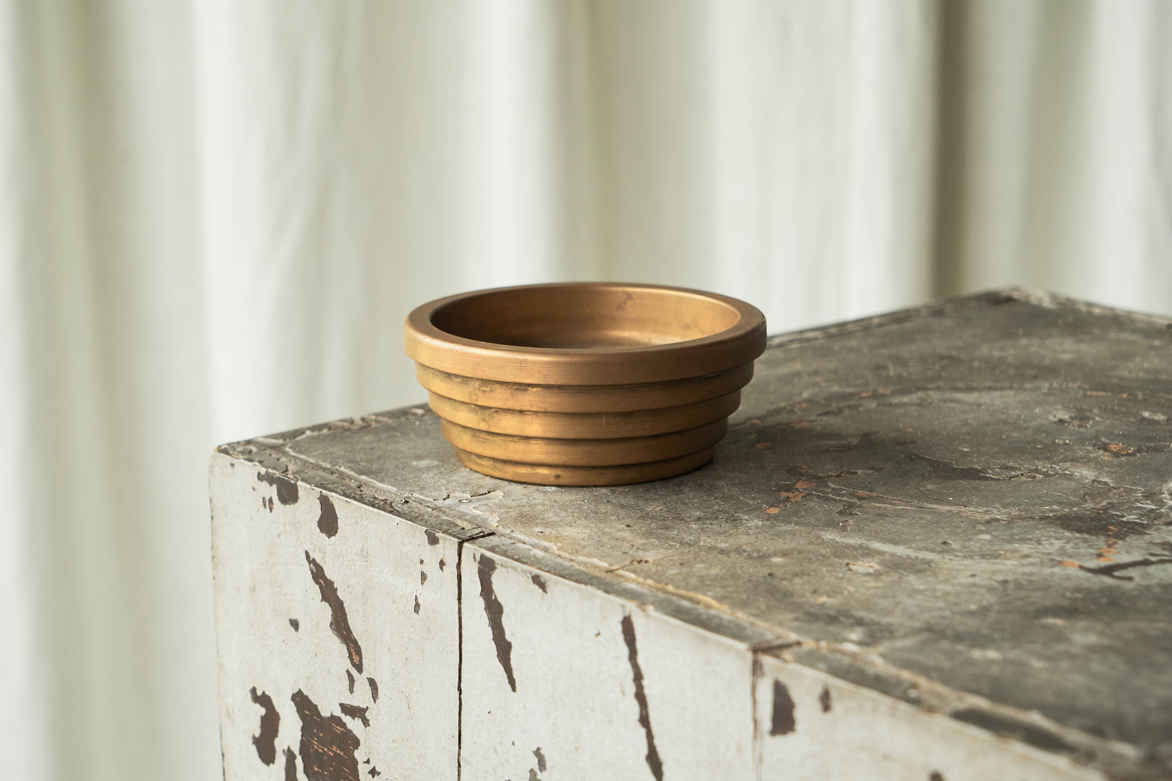 Patinated brass catchall Art Deco early 20th century