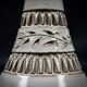 Ceramic candle holder with geometric decoration by Huguette Bessone - Vallauris
