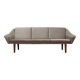 Grey velour sofa, Danish design, 1980s, production: Denmark
