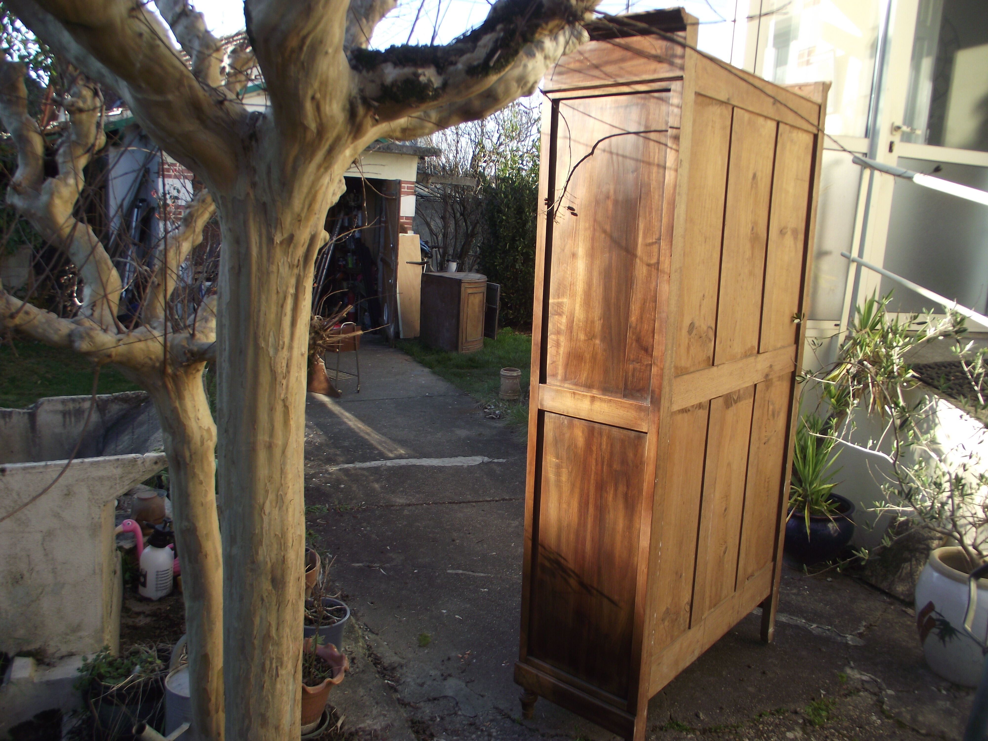Solid walnut bookcase late 19th early 20th