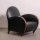Pair of mid-century leather armchairs, circa 1970, made in Belgium.