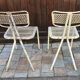Paire de chaises métal perforé René Malaval 1950