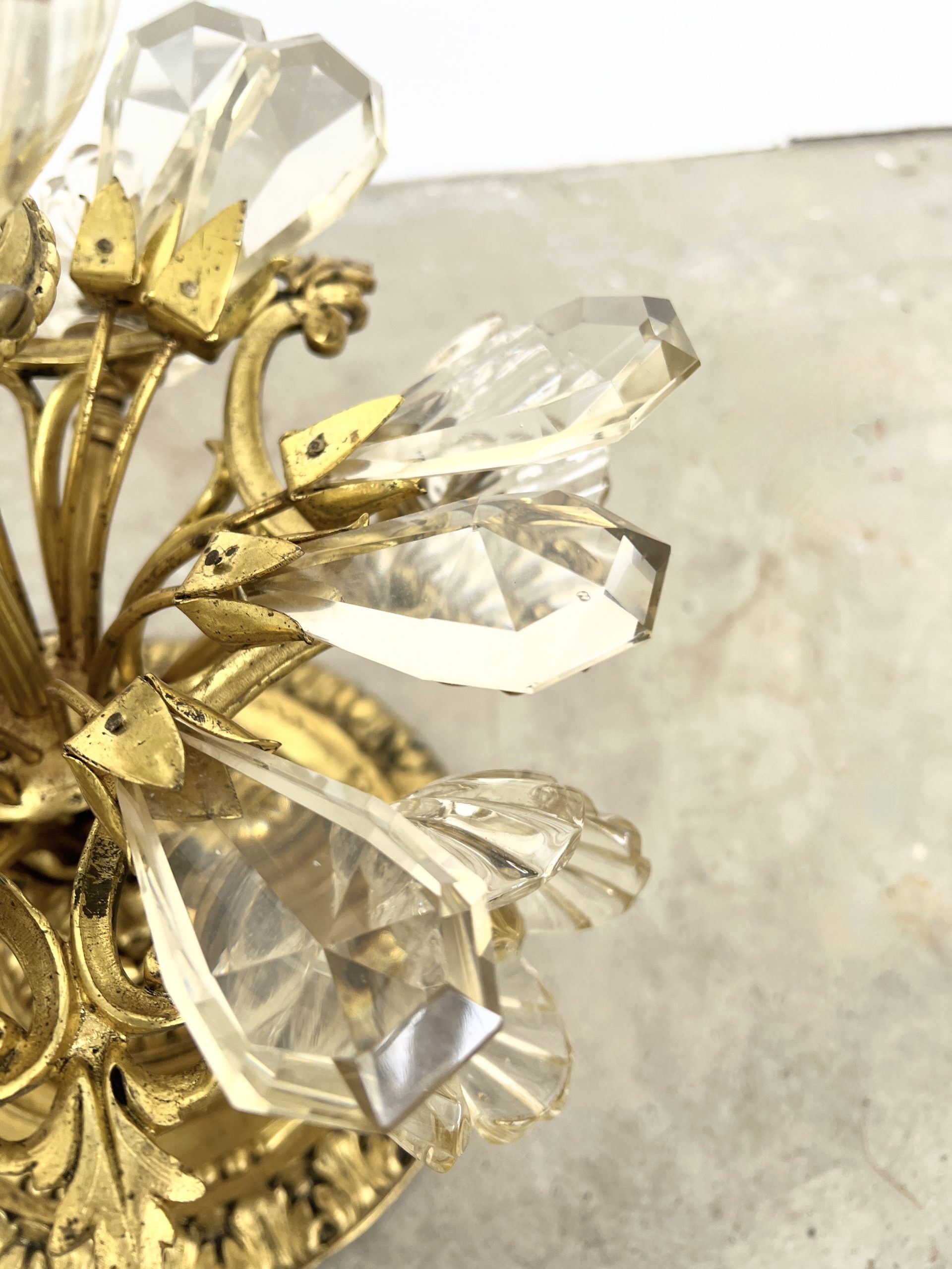 "Hot Air Balloon" Ceiling Light – Gilded Bronze & Crystal (7 Lights)