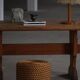 Side table / Ottoman in cord in modern French style from the late 20th century, 1980s.