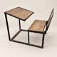 Vintage wooden and metal school desk